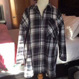 Pull&Bear oversized flannel shirt - M